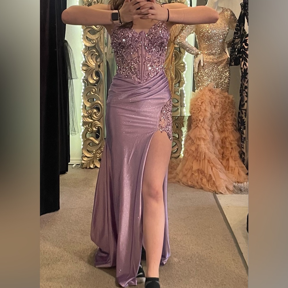 Elegant Purple Evening Gown
